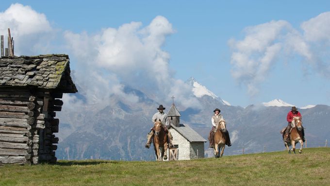 Pohled na Großglockner ze sedla koně