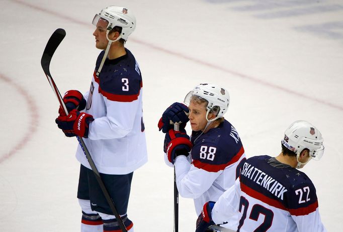 Kanada - USA: zklamaní Cam Fowler, Patrick Kane a Kevin Shattenkirk