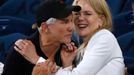 Nicole Kidmanová a Baz Luhrmann (režisér) na semifinále Australian Open 2019