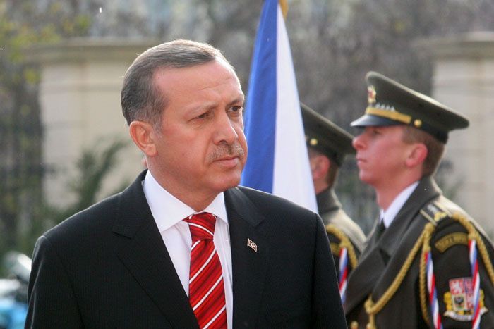 Turecký premiér v Praze