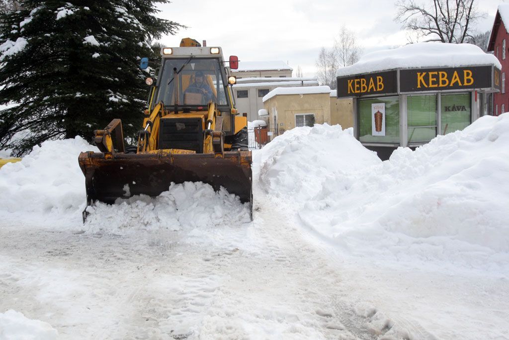 Sníh v Tanvaldu i jinde