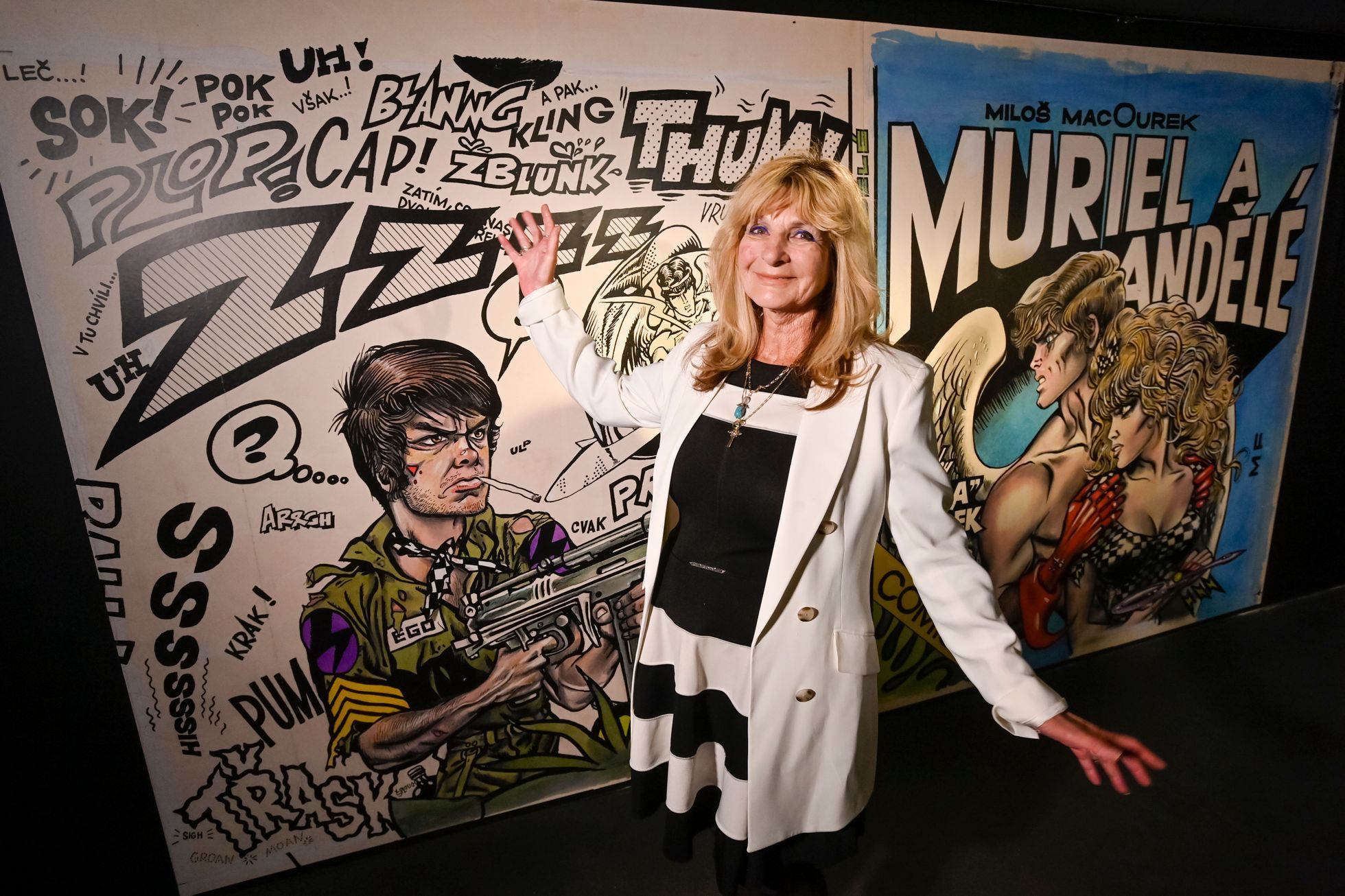 Kája Saudek: Muriel a andělé, Tančící dům, výstava, 2022, Johana Saudková