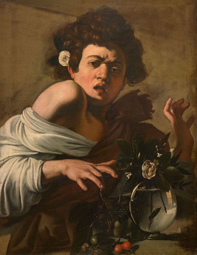 Caravaggio: Chlapec kousnutý zelenou ještěrkou, Řím, zhruba z let 1597 až 1958