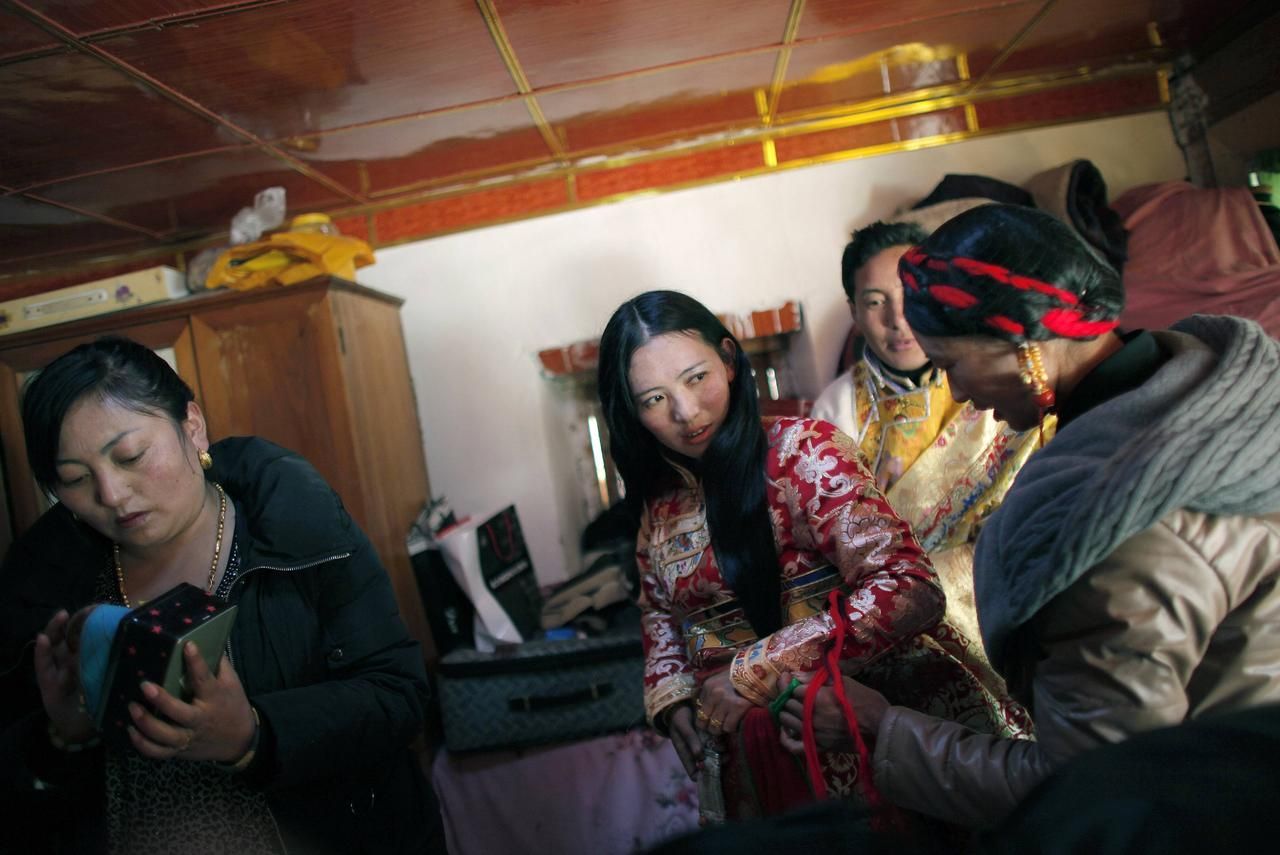 Tradiční svatba v Tibetu