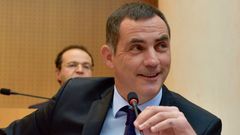Lídr korsické politické koalice Pe a Corsica (Pro Korsiku) Gilles Simeoni.