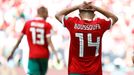 Smutný Mbark Busúfa v zápase Portugalsko - Maroko na MS 2018