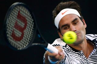 Roger Federer v semifinále Australian Open 2017 se Stanem Wawrinkou