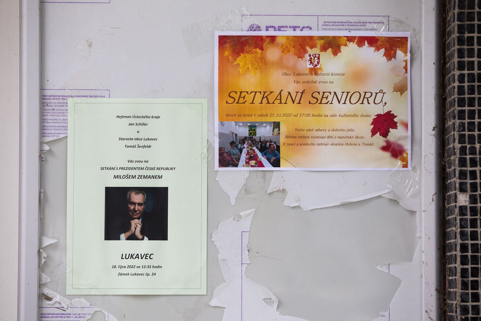 Miloš Zeman, poslední návštěva Ústeckého kraje, obec Lukavec