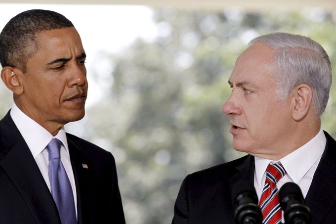 Americký prezident Barack Obama a izraelský premiér Benjamin Netanjahu (vpravo).