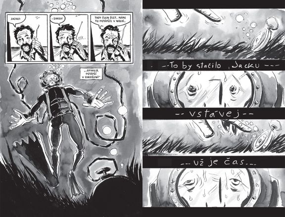 Ukázka z komiksu Potápěč.