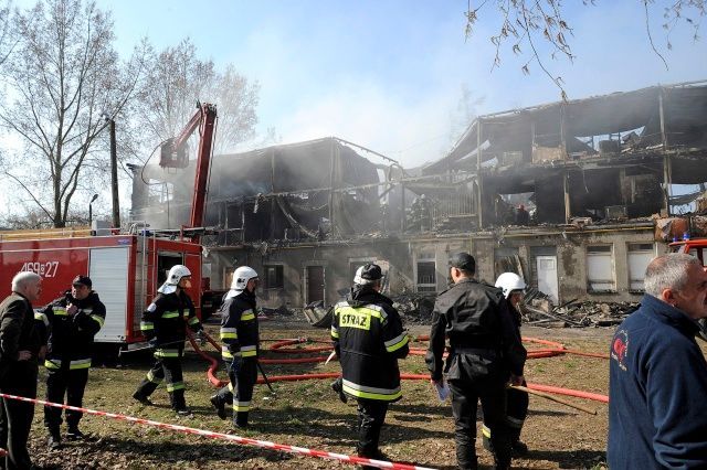 Požár v ubytovně v Polsku