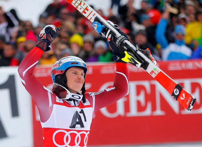 Henrik Kristoffersen po slalomu v Kitzbühelu 2016