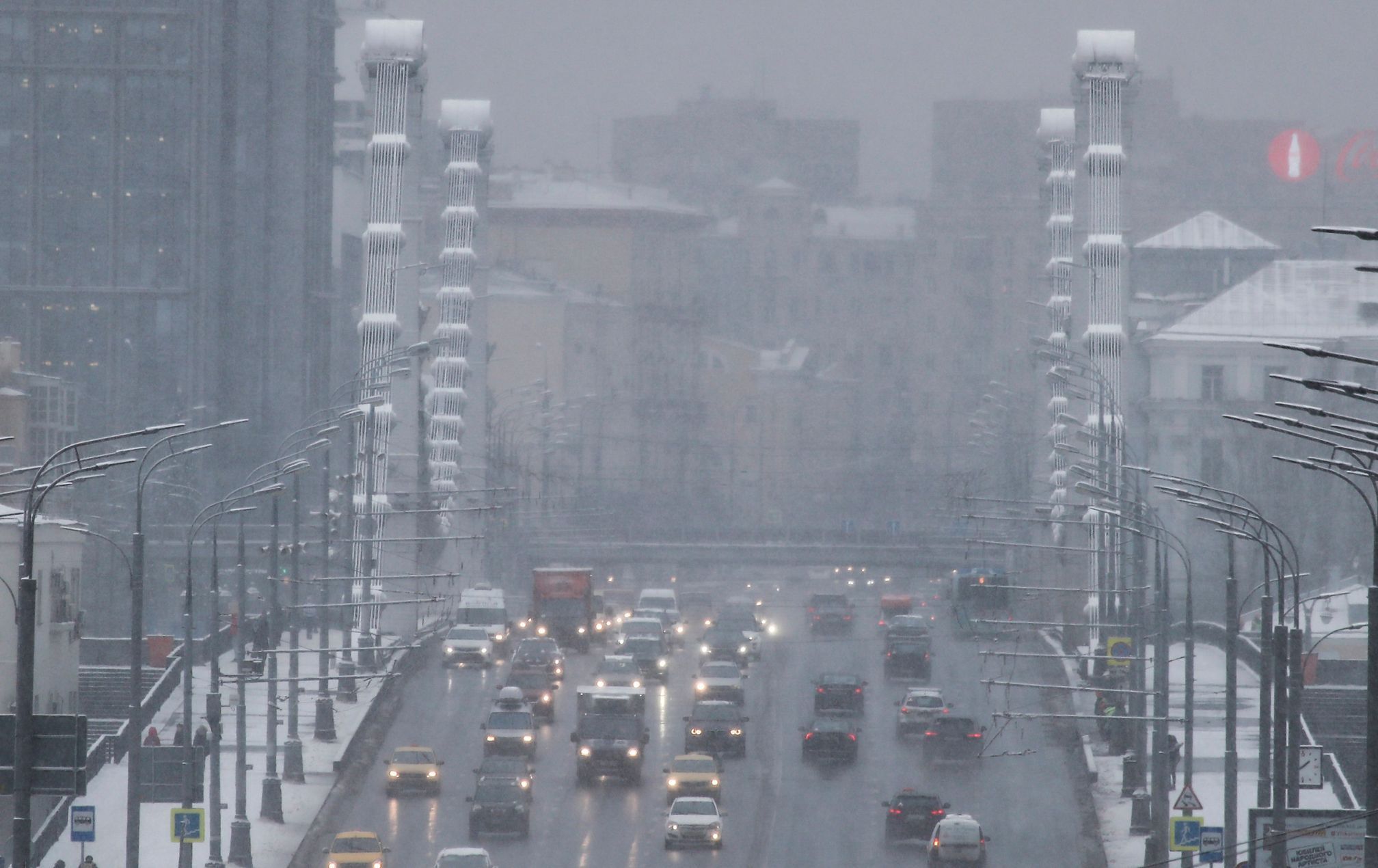 Zasněžená Moskva, únor 2018