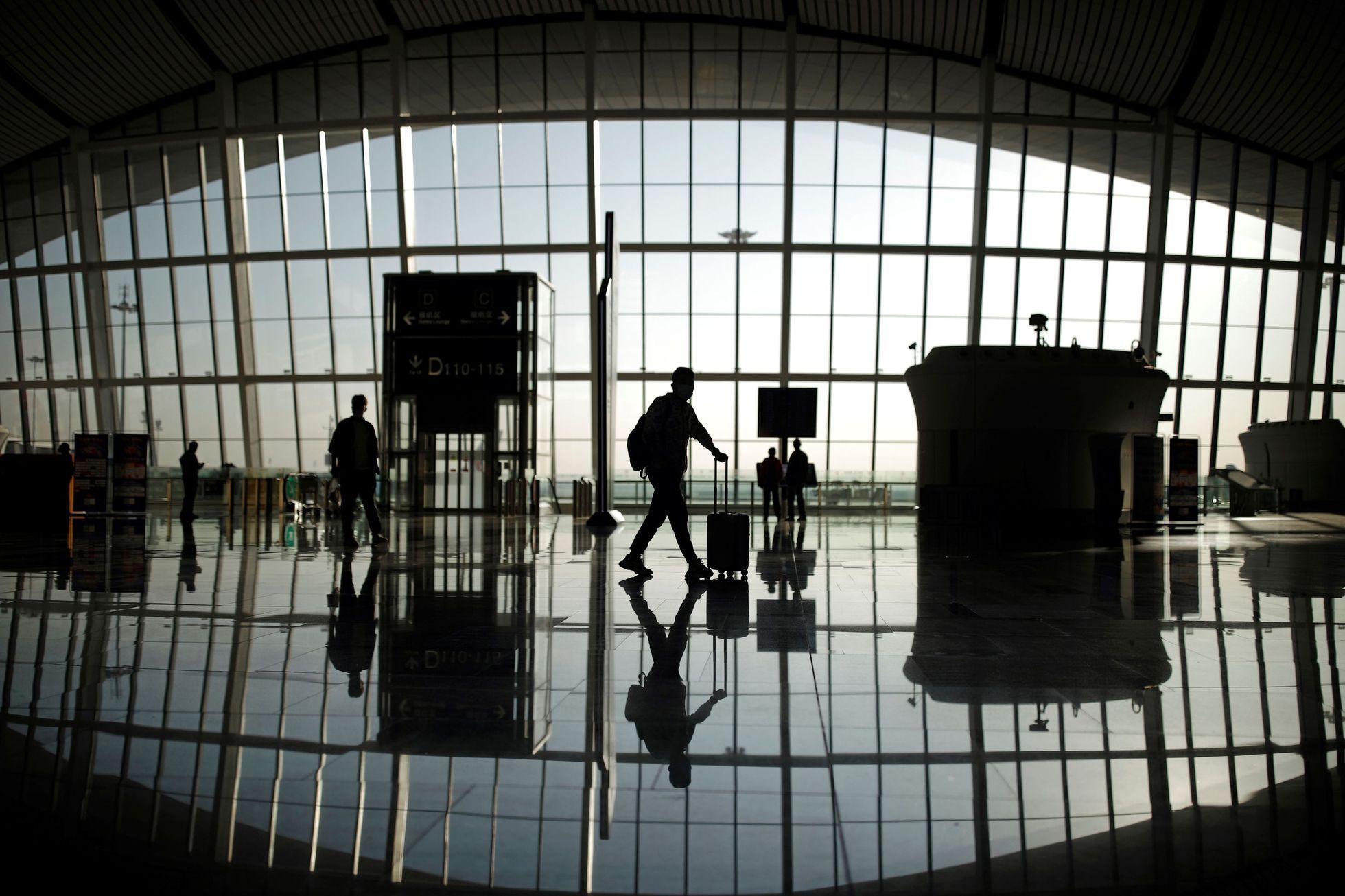 Čínské mezinárodní letiště Ta-sing v době koronaviru