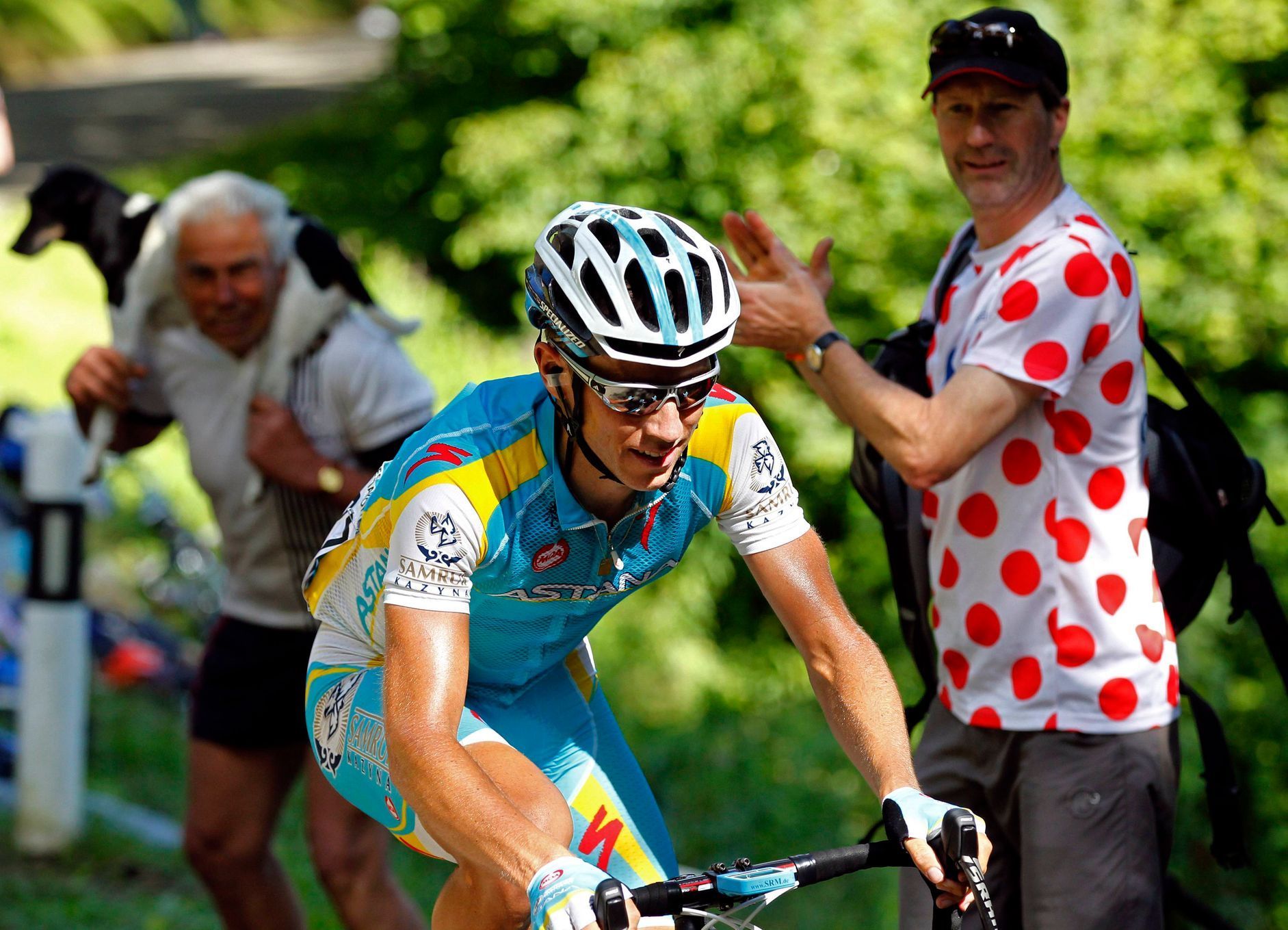 Švédský cyklista Fredrik Kessiakoff ze stáje Astana během osmé etapy Tour de France 2012.