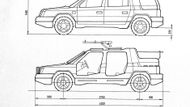 Alternativně však Václav Král navrhl i auto s motorem vpředu otočeným o 180 stupňů. Otevřenou verzi Safari by mohli dobře využít i ozbrojení strážci přírodních parků.