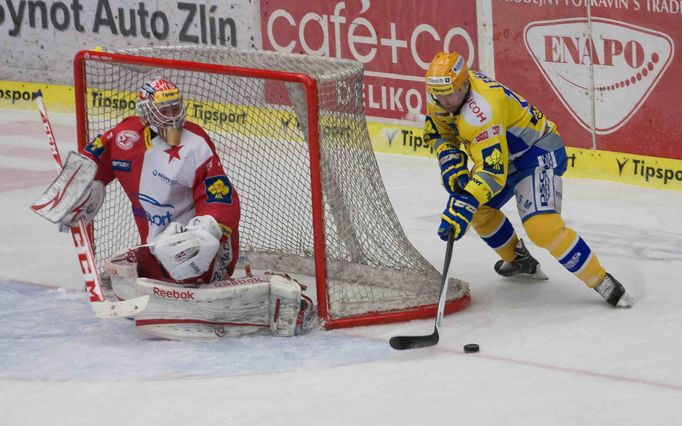 Zlín vs. Slavia, utkání hokejové extraligy