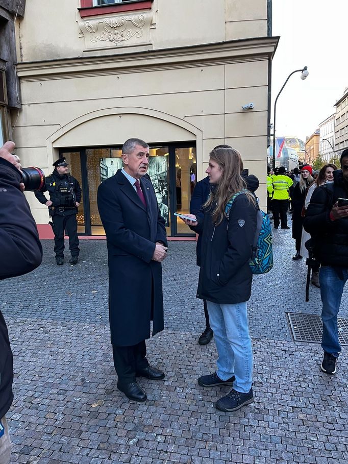 Andrej Babiš na Národní třídě