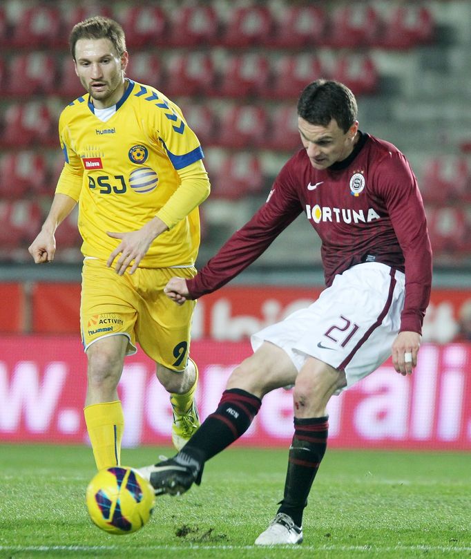 Sparta - Jihlava, osmifinále Poháru České pošty: David Lafata (21)  - Marek Jungr