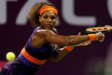 Serena Williamsová byla na svoji českou soupeřku krátká hlavně v první sadě...