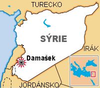 Mapa - Sýrie, Damašek