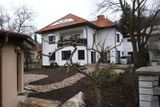 Vila Vlastimila Tlustého ve Slaném, pohled ze zahrady.
