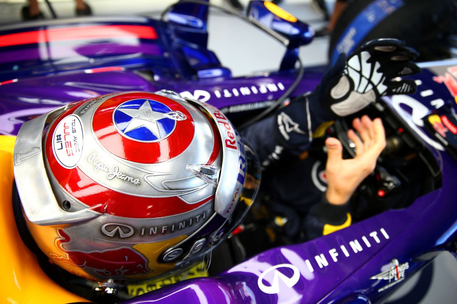 F1, VC USA 2014: Sebastian Vettel, Red Bull - Kapitán Amerika