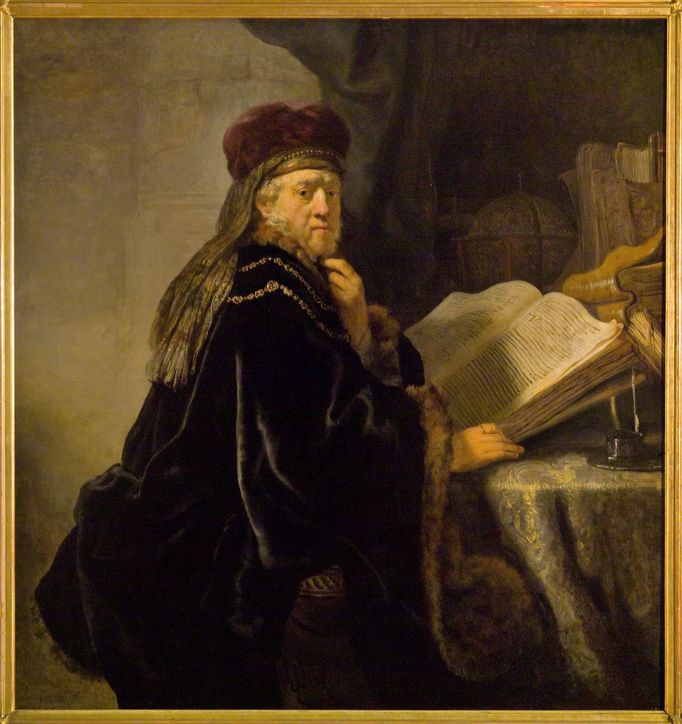 Rembrandt Harmenszoon van Rijn: Učenec ve studovně, 1634.