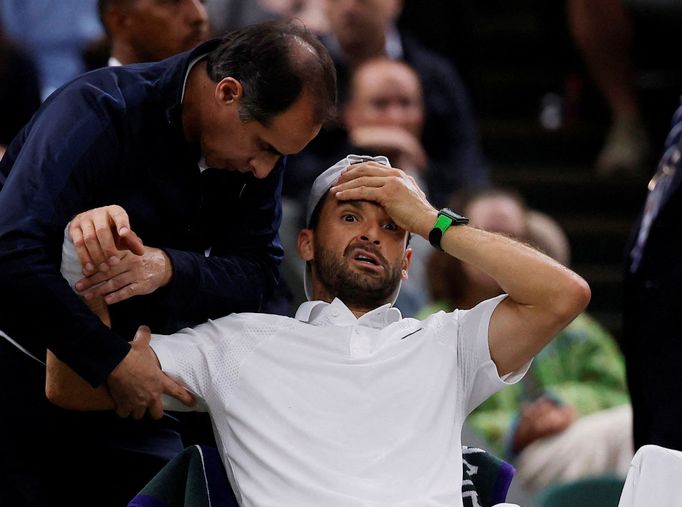 Grigor Dimitrov v slzách