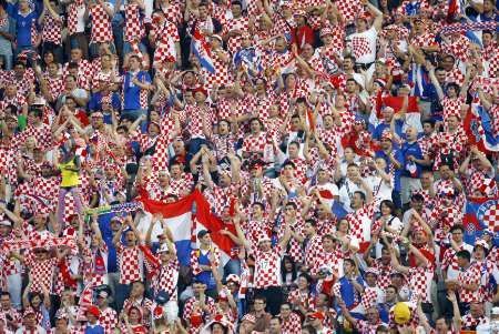 Brazílie - Chorvatsko: chorvatší fanoušci
