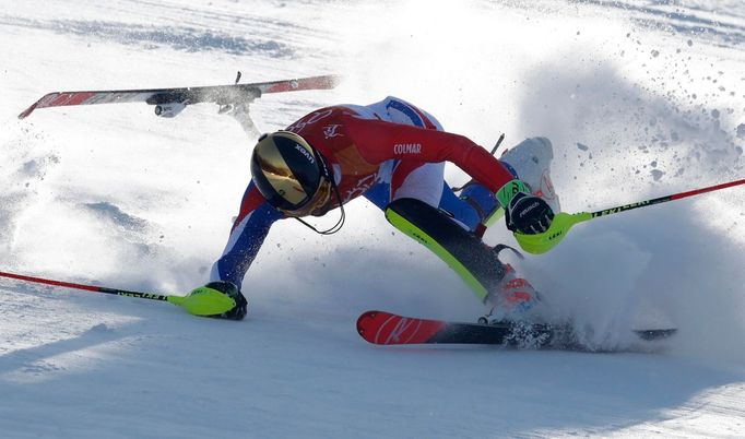 Jean-Baptiste Grange ve slalomu na ZOH 2018