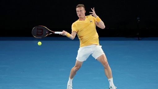 Jiří Lehečka ve čtvrtfinále Australian Open 2023.