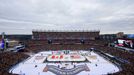 Foxborough, MA, USA; A general view of Gillette Stadium during the Winter Classic hockey game between the Montreal Canadiens and the Boston Bruins.