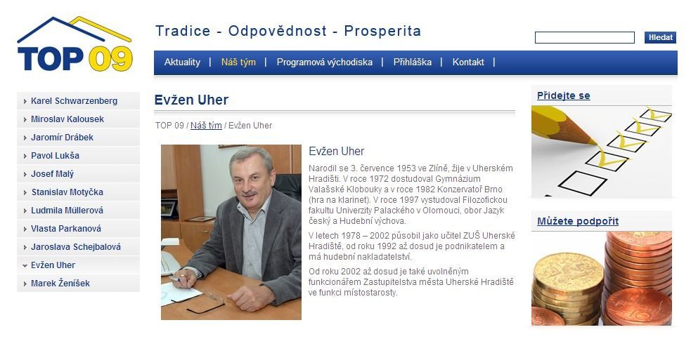 TOP 09: Evžen Uher