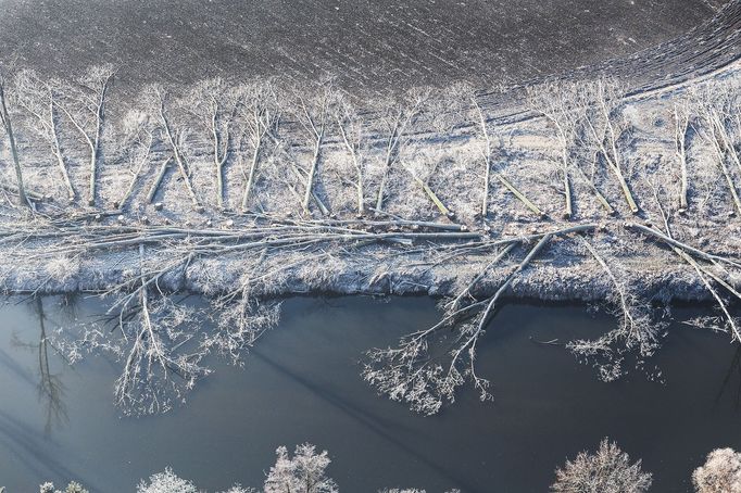 Berounka z výšky - letecké fotografie