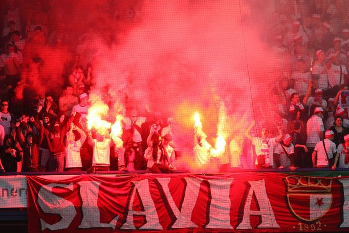 SL, Sparta-Slavia: fanoušci Slavie