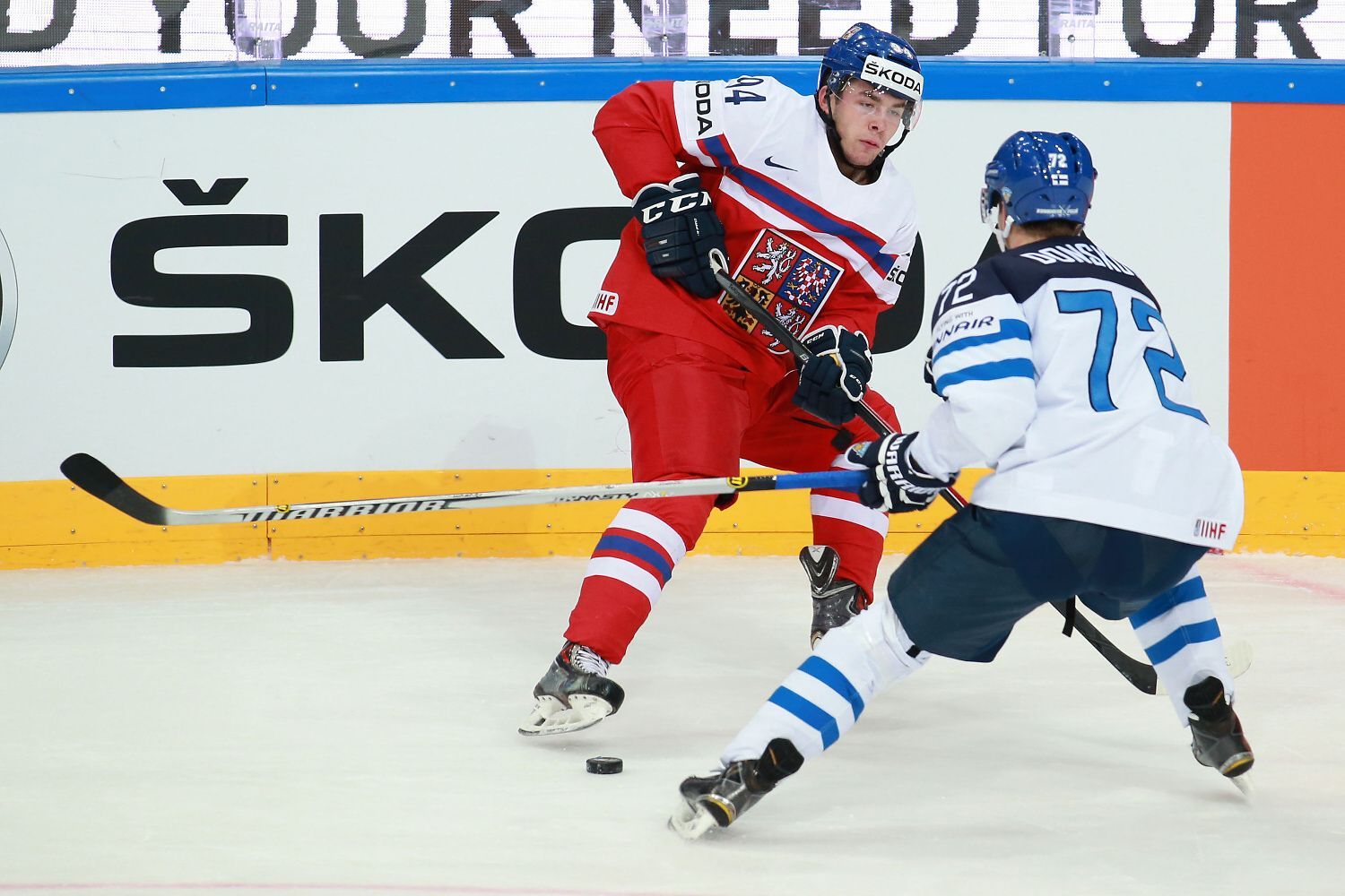 MS 2015, Česko-Finsko: Dominik Simon - Joonas Donskoi