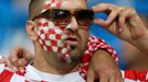 Fanoušek Chorvatska pře utkáním Irsko - Chorvatsko v Poznani během Eura 2012.