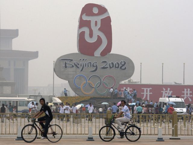 Peking olympiáda ulice