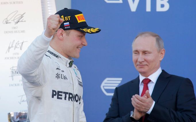 F1, VC Ruska 2017: Valtteri Bottas a Vladimir Putin