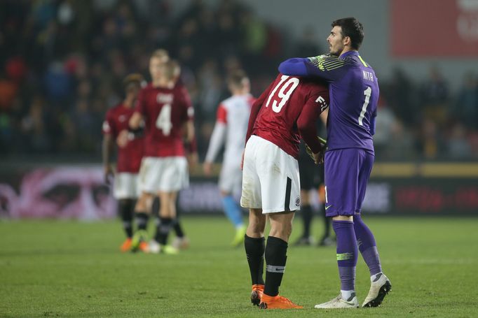 Lukáš Štetina a Florin Nita po derby Sparta - Slavia.