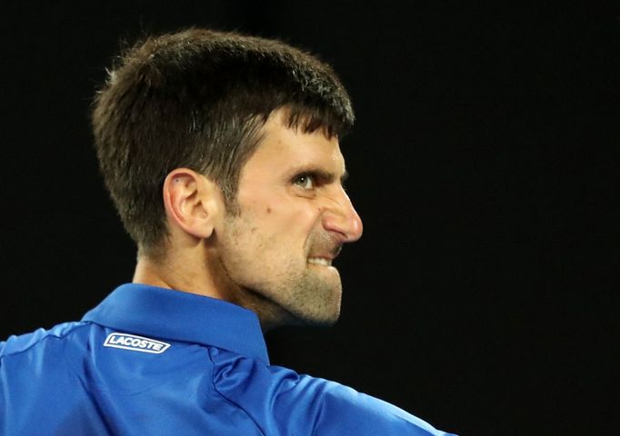 Novak Djokovič ve finále Australian Open 2019.