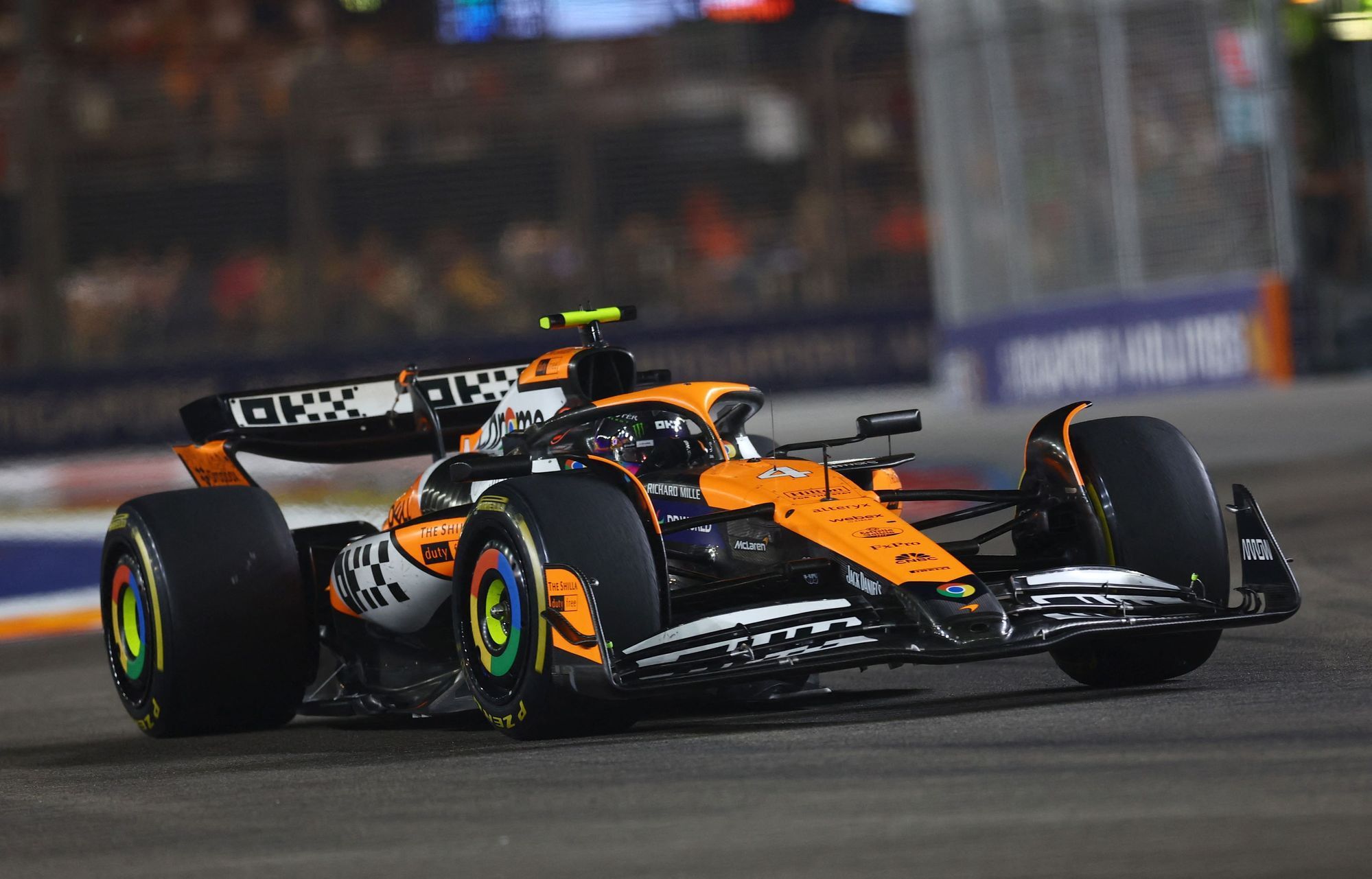 Lando Norris při Velké ceně Singapuru 2024