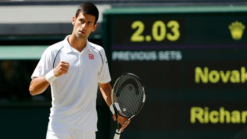 Novak Djokovič v semifinále Wimbledonu 2015