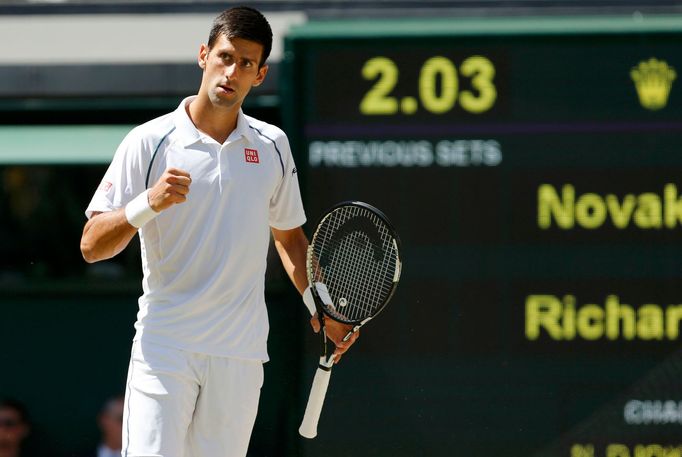 Novak Djokovič v semifinále Wimbledonu 2015