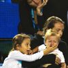 Mirka Federerová s dětmi na Australian Open