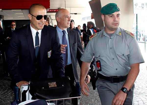 Návrat italských fotbalistů