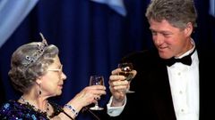 Alžběta II. a Bill Clinton v roce 1994.