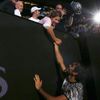 Roger Federer a Mirka Federerová  ve finále Australian Open 2017