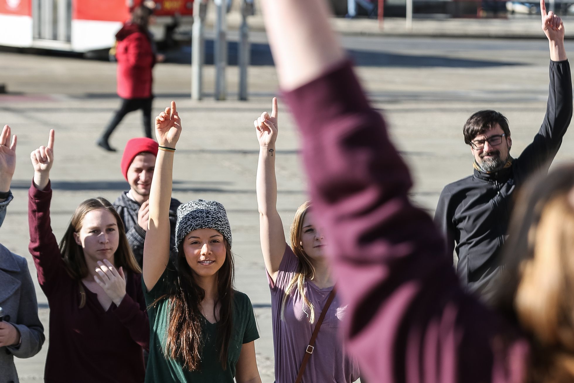 Taneční happening proti násilí na ženách - One Billion Rising - Praha, 14. 2. 2019